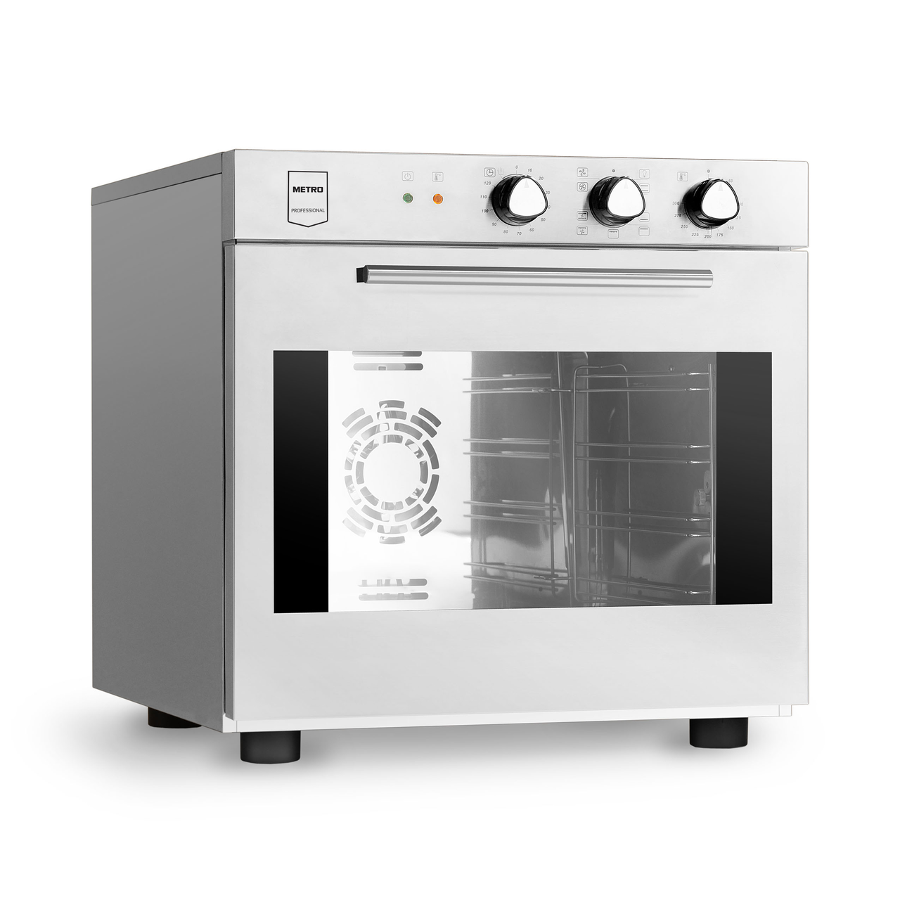 METRO Professional Horno de convección GCO2001, acero inoxidable, 59 x 70.5 x 59 cm, 2200 W, 4 bandejas, función grill