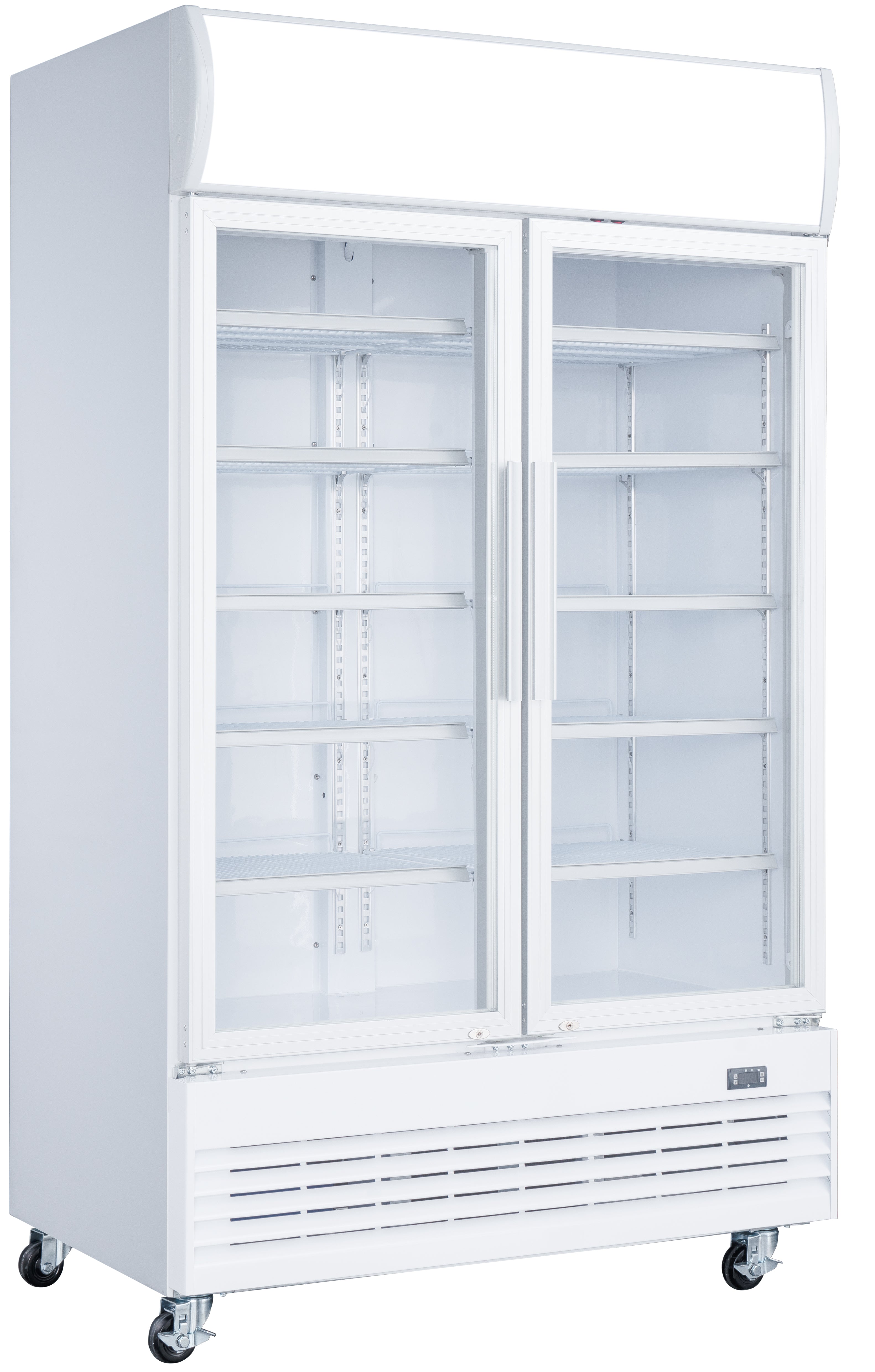 METRO Professional Frigorífico para bebidas de doble puerta GSC2100, 120 x 72,5 x 206,6 cm, 930 L, blanco