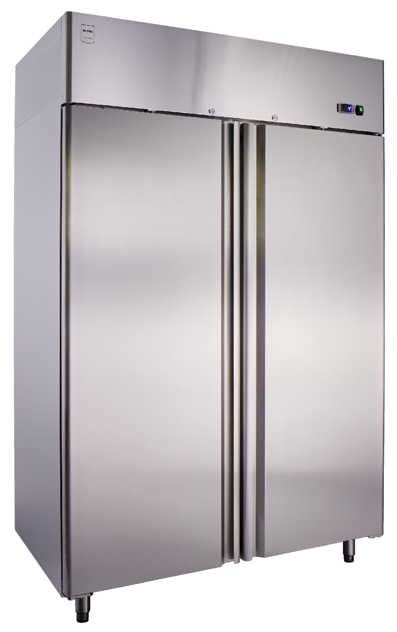METRO Professional Frigorífico de doble puerta GRE1400, 131,4 x 80,5 x 206,5 cm, 940 L