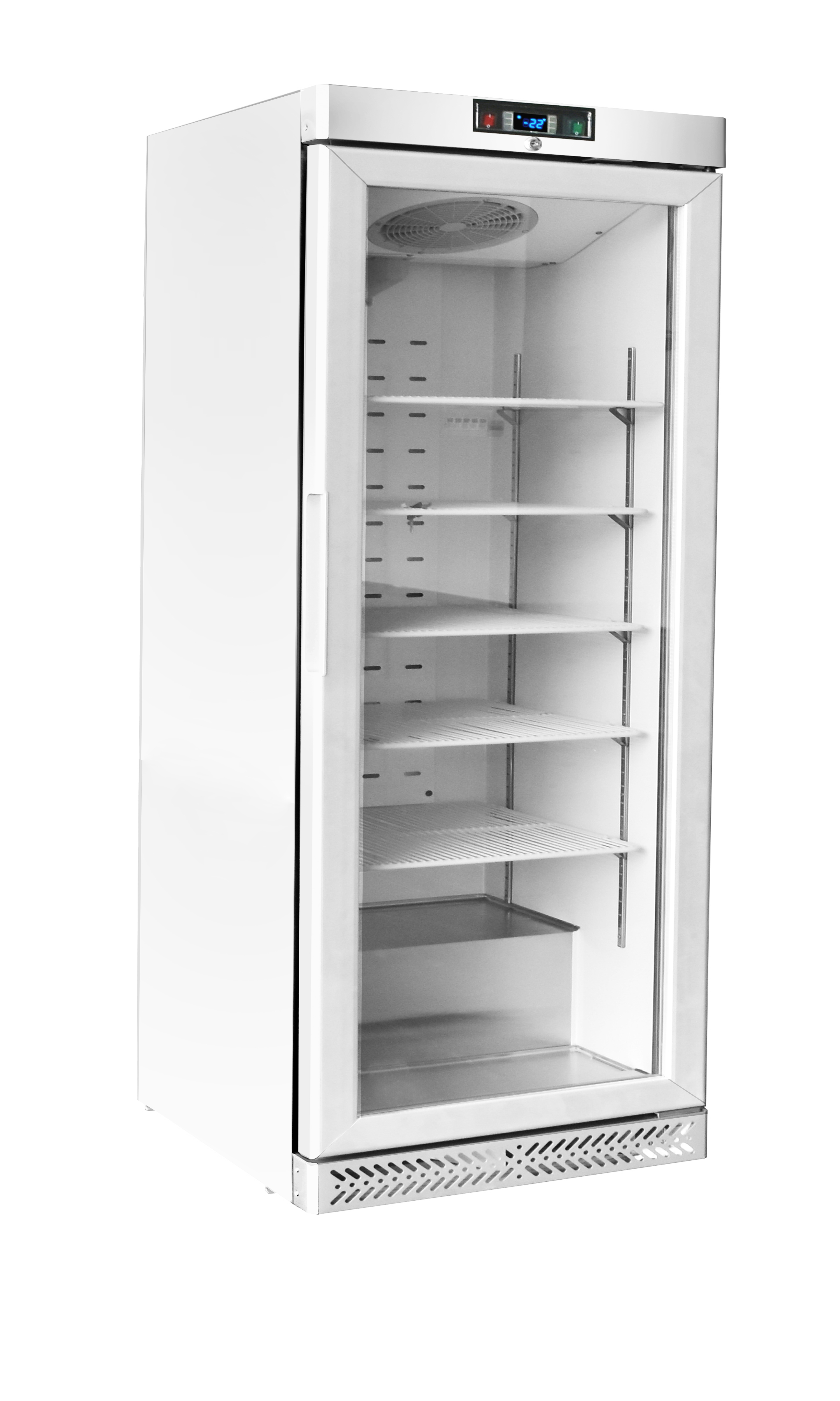 METRO Professional congelador vertical con puerta de vidrio GFR6600G, 380 L, blanco